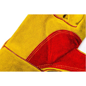 14 Inches Heavy Duty Heat-Resistant Cow Split Leather Comfortable Work Gloves Anti-Slip Polyester Gardening Protective - Product Image 3