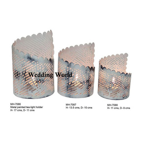 Decorative Metal <b>Tealight</b> Holder Round Shape Set Of Three Candle Holder Classic Stylish Wholesale New Metal Votive Holder - Product Image 5