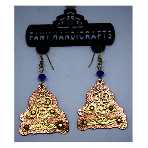 2026 pendientes japoneses verdes africanos huecos latón colibrí hueco geométrico tradicional plata aspecto colgante joyería para niñas - Product Image 6