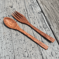 Ensemble de couverts et de vaisselle écologiques en bois de coco pour restaurants, utilisation en voyage, design traditionnel chinois, kit complet en provenance du Vietnam