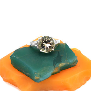 Bague en pierre précieuse améthyste verte naturelle 925 bijoux de mariage faits à la main en argent sterling approvisionnement en gros - Product Image 1