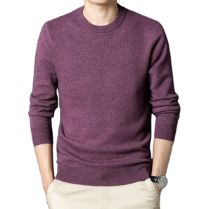 Premium hommes pull pull haute qualité 100% coton O cou conception chaud hiver mode grande taille Anti-rétrécissement Standard d'exportation - Product Image 4