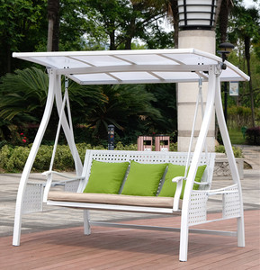Columpio de Patio, Silla Mecedora de Aluminio para Jardín, Columpio de Tres Plazas, Sofá <span class=keywords><strong>Colgante</strong></span> Moderno, Silla de Descanso para Exteriores, Columpio para Adultos - Product Image 6