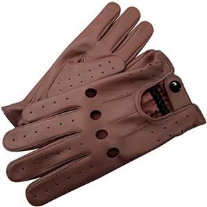 2025 usine vente plein doigt en cuir gants de conduite noir léger antidérapant réglable dragonne unisexe de haute qualité - Product Image 2