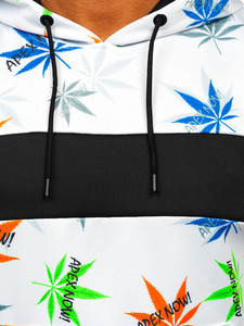 Pull d'hiver sur mesure pour hommes Tissu polaire à capuche blanc imprimé de haute qualité Polyester/coton Taille 6XL Vêtements à la mode - Product Image 4