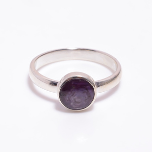 Bijoux de fête de mariage en argent de conception Unique faite à la main bague de pierres précieuses de style ethnique corindon rubis incrusté pour les enfants - Product Image 2