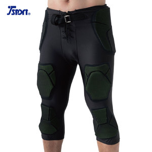 TSPORT-Pantalon intégré évacuant l'humidité pour football américain-Polyester noir/Nylon/Spandex - Product Image 2