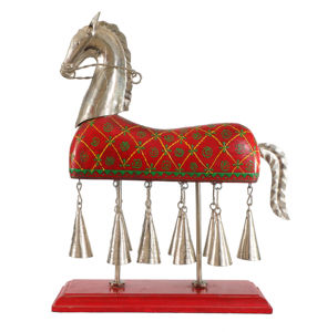 Nirmala Handicrafts - Campanas de Madera de Lujo Hechas a Mano con Diseño Pintado, Forma Rectangular, Artesanía de Rajasthan, Decorativas para Cumpleaños - Product Image 5