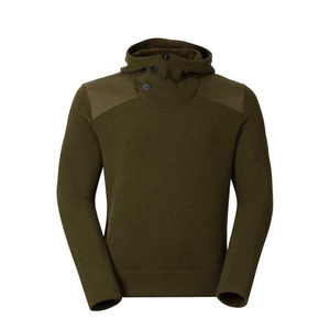 Sweat-shirts à capuche zippés en polyester/coton à carreaux tricotés sur mesure de haute qualité - Product Image 1