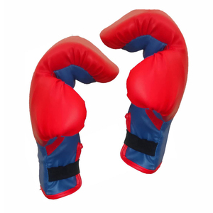 Guantes de boxeo de cuero hechos a medida, Color rojo y azul, OEM, para práctica de perforación, precio al por mayor - Product Image 6