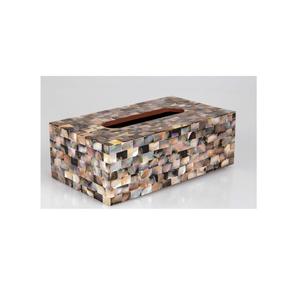 Porte-serviettes en perles, 1 pièce, nouveau design à la mode, pour la décoration brillante, support de boîte de mouchoirs blanc en résine - Product Image 6