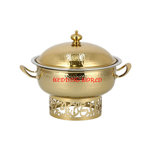 Olla de acero inoxidable hecha a mano de alta calidad minimalista de lujo cazuela plato clásico elegante al por mayor de lujo nueva comida de Metal - Product Image 3