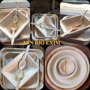 Vaisselle jetable écologique de gaine de feuille d'areca assiette et bol gravés organiquement pour les fêtes - Product Image 4