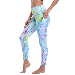 Pantalones de Yoga Estampados Personalizados, Ecológicos, Elásticos en Cuatro Direcciones, Tallas Grandes, con Bolsillos, Control de Abdomen, Leggings para Entrenamiento y Running - Product Image 2