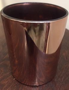 Élégant Porte-bougie en Verre Plaqué Or Rose avec Impression UV, Décoration d'Intérieur, Noël, Taj International - Product Image 4