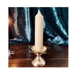 Handmade Flower Shaped Taper <b>Leaf</b> Candle Holder with Custom Finish Art & Collectible Elegant Home Decor by Brassworld India - Product Image 2