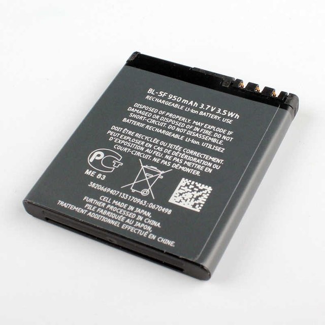 Hot Selling Best Selling Rechargeable Cell Phone BL-5F Battery for Nokia E65 Battery Price 3.7V 600mAh Mobile Phone Batteries