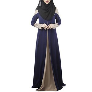 Abayas longues de style kaftan en polyester de couleur unie pour femmes musulmanes modernes du Moyen-Orient, Dubaï, Turquie, Mega Impex - Product Image 3