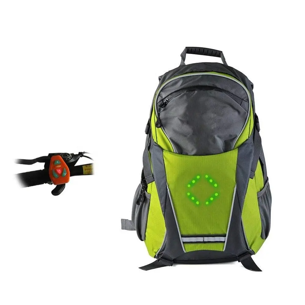 Hot selling Wireless Remote Control LED Light Warning Backpack With Turn Signal Lights