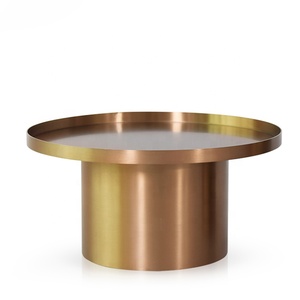 Living Room <b>Gold</b> Coffee and <b>Side</b> <b>Table</b> Luxury All Metal of Type <b>Table</b> Usage Office Home Room Restaurant <b>Round</b> Made in India 2023 - Product Image 2