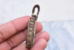 Colgante de cobre de labradorita Natural, colgante de Gema envuelta en alambre de diseñador de cobre, colgantes de labradorita para collares - Product Image 6