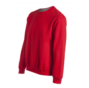 Unisex Cotton Fleece Pullover <b>Sweater</b> High Quality Crewneck with Logo Street Wear Red Color for Winter - Product Image 2