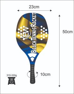 Raquettes de beach tennis sur mesure, raquettes de padel, face en fibre de carbone et verre, poignée en fibre de carbone, poids 320-340g, votre logo, couleur. - Product Image 3