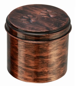 Urna de cremación de PET redonda personalizable para gatos, ataúd de plástico para mascotas con patrón único - Product Image 6