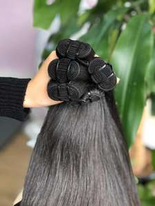 Extensiones de Cabello Humano Virgen Remy de Alta Calidad, Trama de Piel, Liso Sedoso, Color Natural - Product Image 4