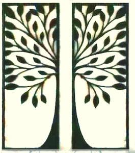 Moderne Personnalisé 2 Pièces Abstrait Gravé Arbre Métal Mur Art Laiton Fer Maison Suspendu Direct Usine Approvisionnement Inde Diwali Décor - Product Image 1