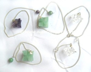 หินอาเกตจี้รูปดาว merkaba แกะสลักฮวงจุ้ยรักตกแต่งบ้าน - Product Image 1