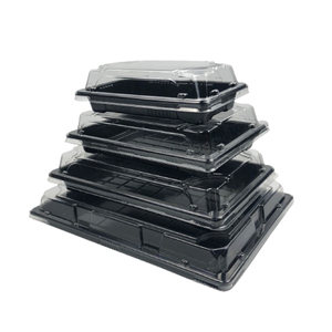 Round Square Sushi Box Plastic PackagingSushi Takeaway Box Wholesale Sushi Delivery Box for Japanese Restaurant