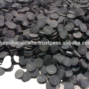 Cuerno de búfalo blanco negro botón para prendas de vestir - Product Image 2