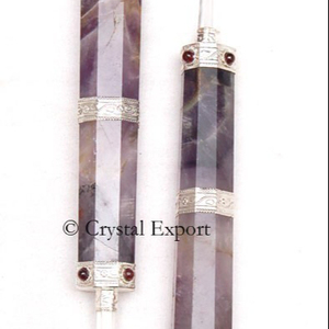 Baguettes de guérison avec améthyste et grenat, 1 pièce, jouet avion améthyste, boîte de nuit - Product Image 1