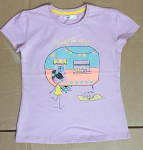 Avanzi di etichette di marca per ragazze adolescenti per bambini T-shirt con stampa <span class=keywords><strong>Denim</strong></span> a maniche corte Casual in cotone estivo - Product Image 6