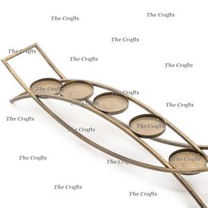 Portavelas de aluminio color oro al por mayor para bodas, fiestas y eventos. Portavelas decorativo de calidad superior. - Product Image 2