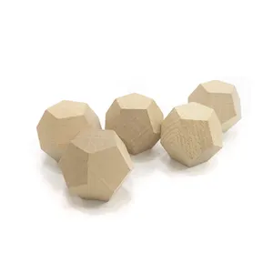Dodecahedron Polihedron Plain Wood 12 Sides Dozen Sides Blocks