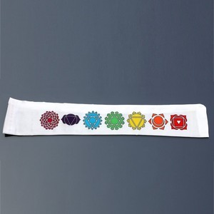 Chakra Long Pouch Healing Chakra Printed Long Velvet Pouch - Product Image 2