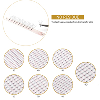 Extensions de cils en volume russe 3D 4D 5D en fibres PBT coréennes de haute qualité, bouquets pré-faits, courbure C/D/BC