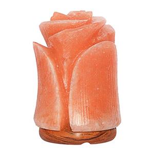 Lámpara de Sal Artesanal con Forma de Flor de Rosa del Himalaya, Mejora el Estado de Ánimo, Desodoriza el Aire, Mejora la Circulación Sanguínea, Reduce las Alergias, Impex Pakistán - Product Image 2