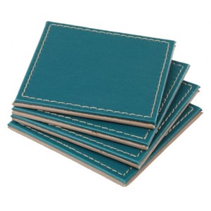ส่วนบุคคลที่กำหนดเองการออกแบบโลโก้ของคุณ Coaster ชุด4ชิ้นหนัง PU - Product Image 1