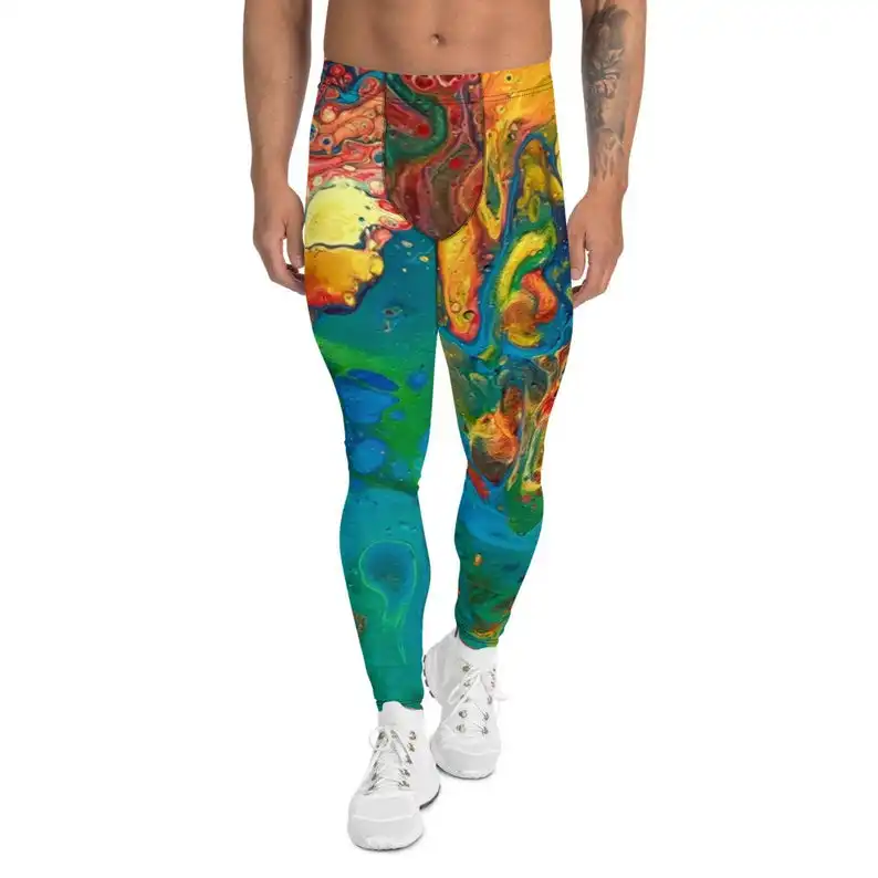 New pattern dry fit wholesale Men's fitness wear yoga wear hot Sports Legging