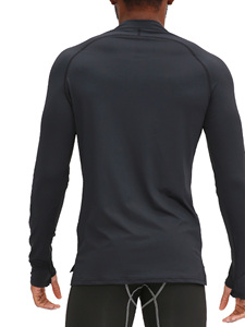 1/4 Zip Style Compression Shirts with Thumb Holes <b>Base</b> <b>Layer</b> Long Sleeves Athletic Tee Activeear t Shirts for Gym Workout Tee - Product Image 6