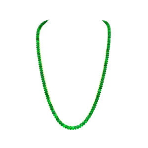 Chaîne de perles d'émeraude personnalisée perles de collier de conception de 45 cm de longueur du fabricant indien - Product Image 1