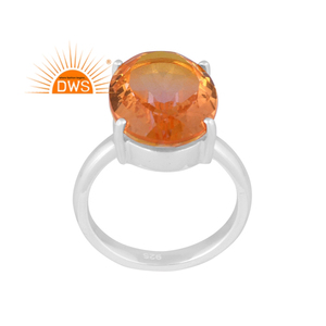 Último diseño de plata esterlina fina Natural Bio Morganite Doublet Cuarzo Piedra preciosa Anillo apilable Fabricante de joyas - Product Image 1