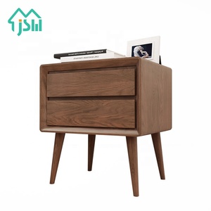 Customsized Furniture Rectangle Durable Bedside Table Wooden <strong>Night</strong> <strong>Stand</strong> with Double Layer Drawer - Product Image 6