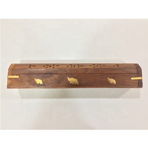 Elephant Shaped Wooden box Incense Stick Holder