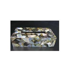 Porte-serviettes en perles, 1 pièce, nouveau design à la mode, pour la décoration brillante, support de boîte de mouchoirs blanc en résine - Product Image 1