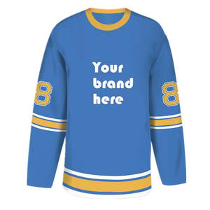 Uniformes de hockey sobre hielo de universidad, alta calidad, personalizados, doble cara, sublimación completa, parches de goma, 100% poly team, jerseys de hockey - Product Image 2