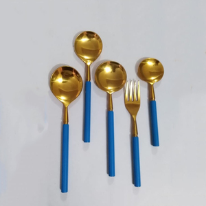ชุดช้อนส้อมโลหะสีชมพูผลิตภัณฑ์หัตถกรรมแบบจำลอง - Product Image 4